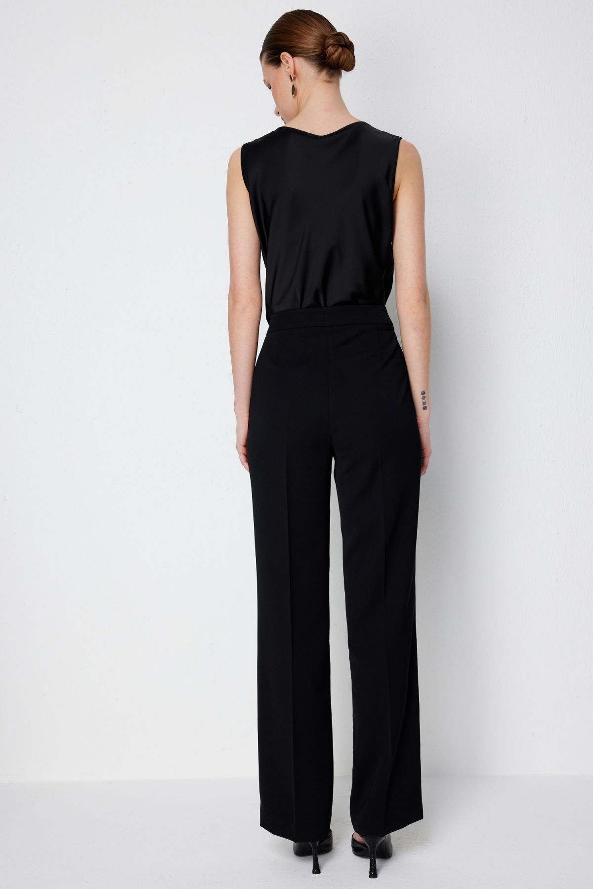 Ekol Kadın Yüksek Bel Düz Kesim Pantolon 1108 Siyah - 4