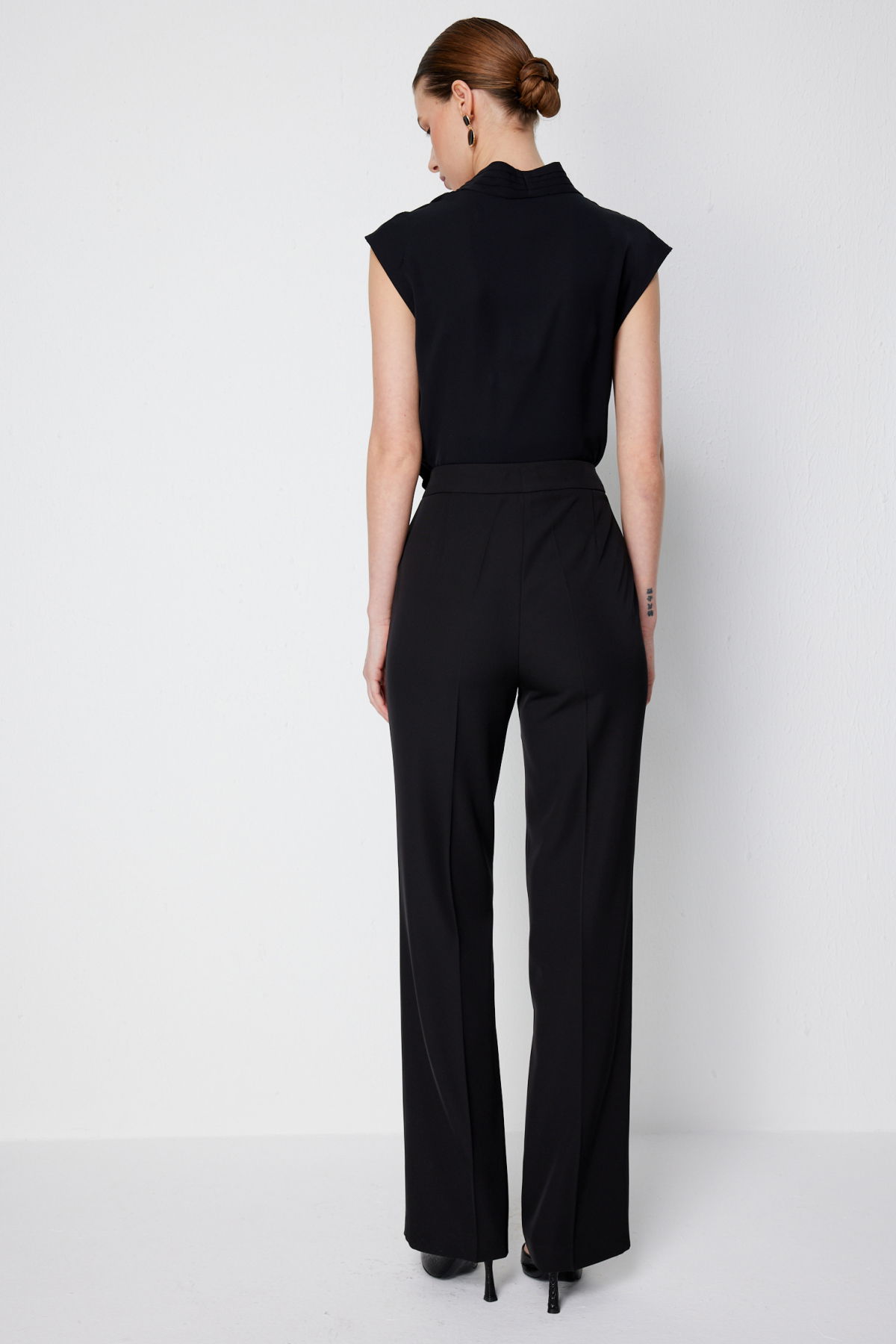 Ekol Kadın Yüksel Bel Düz Kesim Pantolon 1126 Siyah - 4