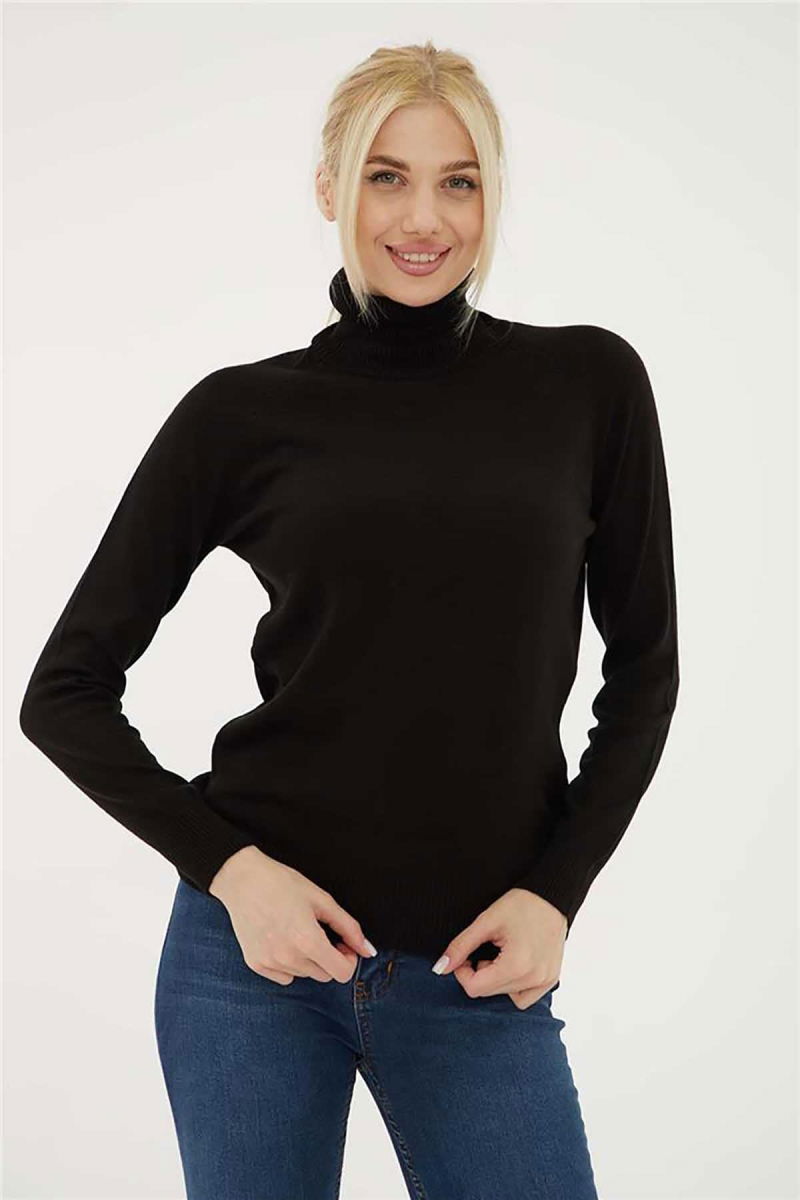 Fashion Friends Kadın Balıkçı Yaka Kazak 23K0401K1 Siyah - Fashion Friends