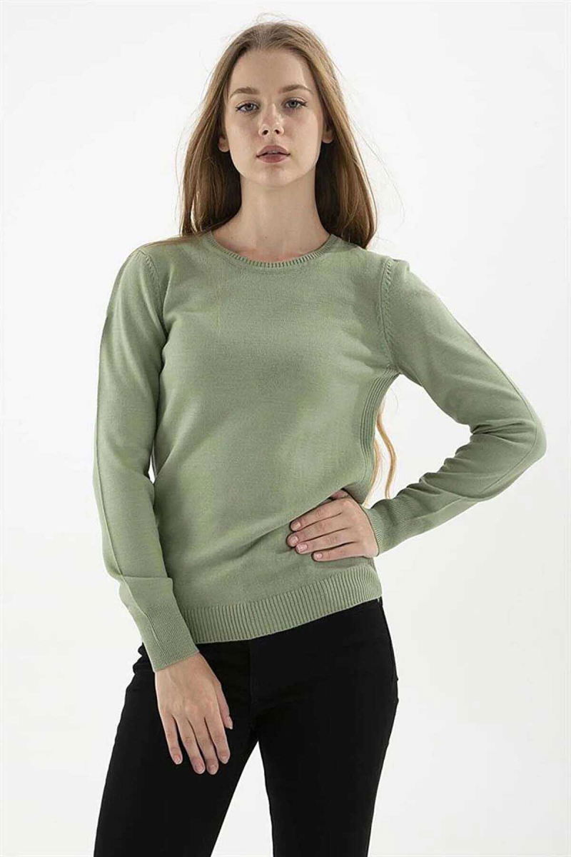 Fashion Friends Kadın Bisiklet Yaka Kazak 23K0245K1 Çağla - Fashion Friends