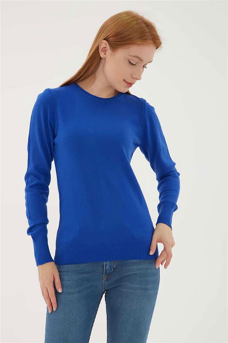 Fashion Friends Kadın Bisiklet Yaka Kazak 23K0245K1 Saks - 4