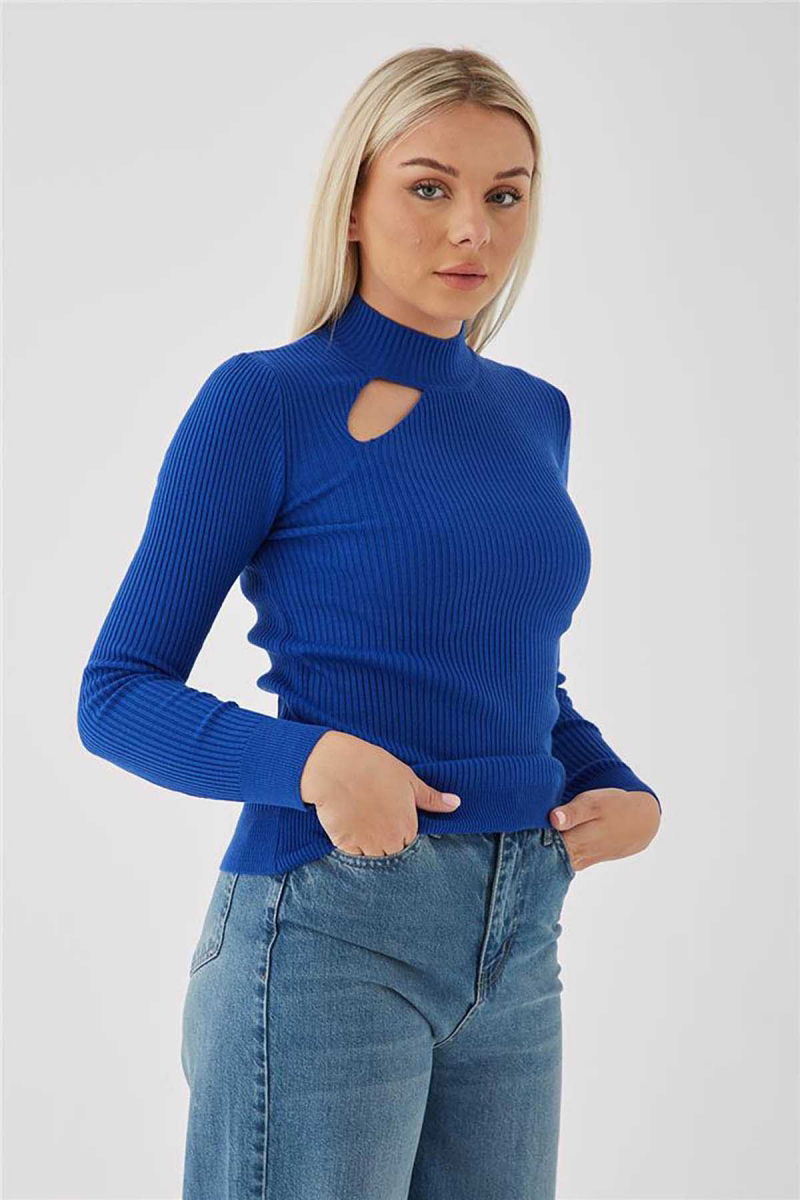 Fashion Friends Kadın Pencere Detaylı Kazak 23K0167K1 Saks - 3