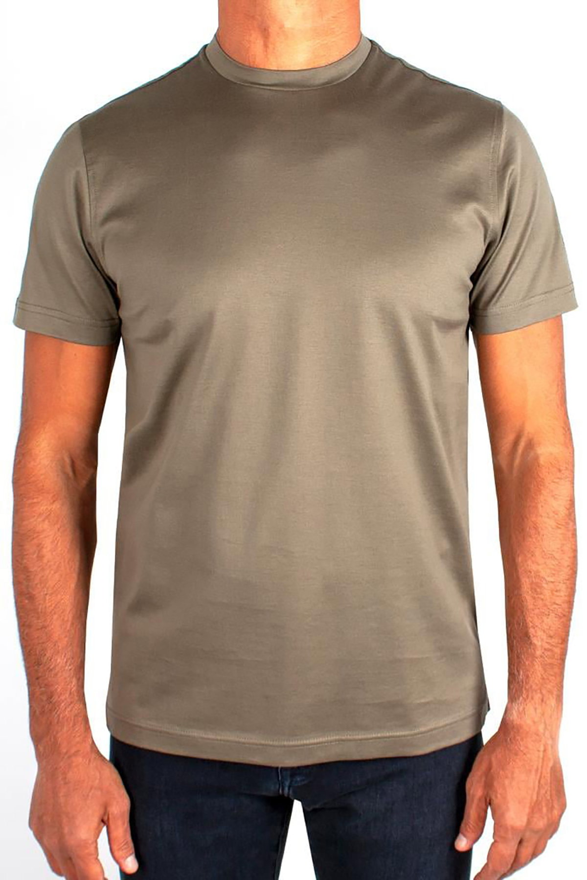 Formenti Erkek Bisiklet Yaka %100 Pamuk T-Shirt FSP-502 O.Yeşil - 1