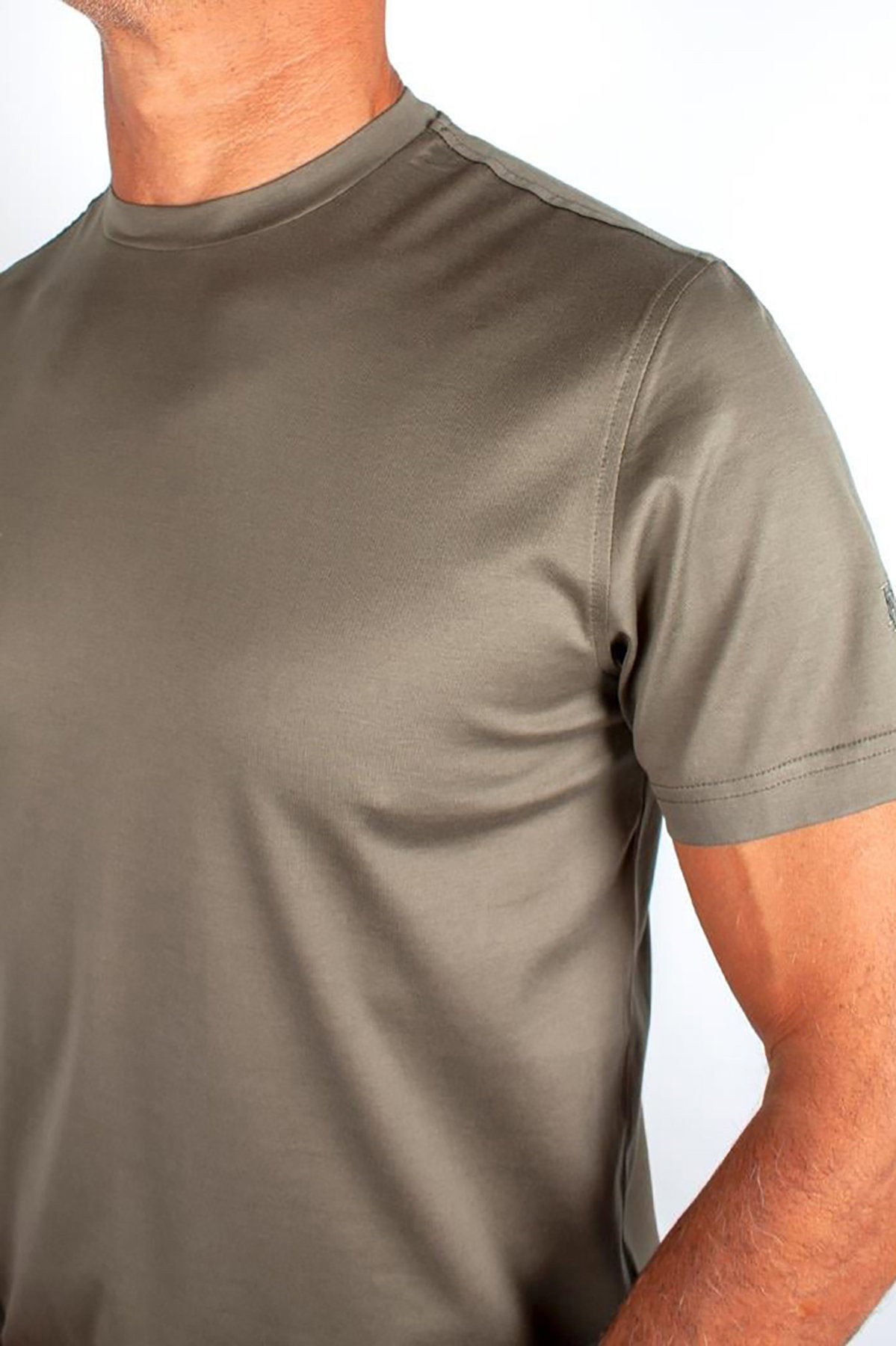 Formenti Erkek Bisiklet Yaka %100 Pamuk T-Shirt FSP-502 O.Yeşil - 3