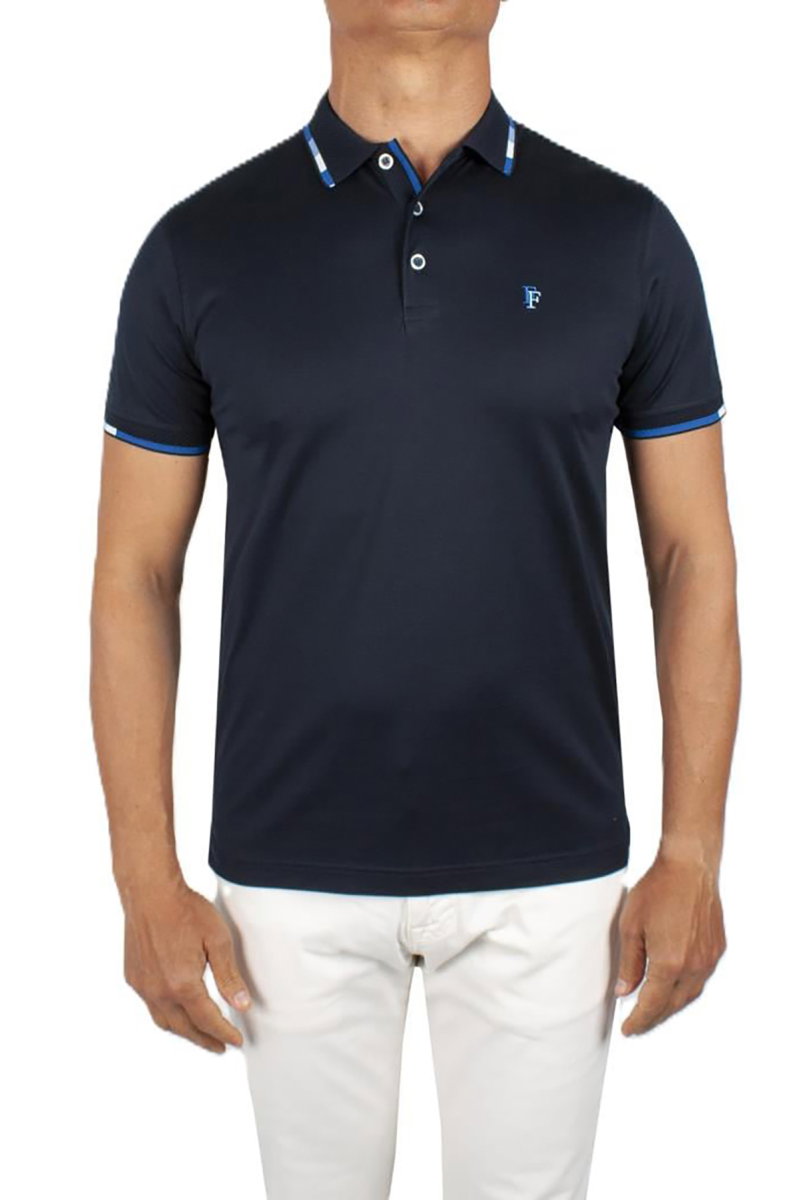 Formenti Erkek Polo Yaka %100 Pamuk T-Shirt FSP_1502 Koyu Lacivert - Formenti