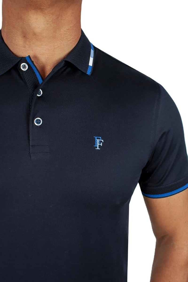 Formenti Erkek Polo Yaka %100 Pamuk T-Shirt FSP_1502 Koyu Lacivert - 3