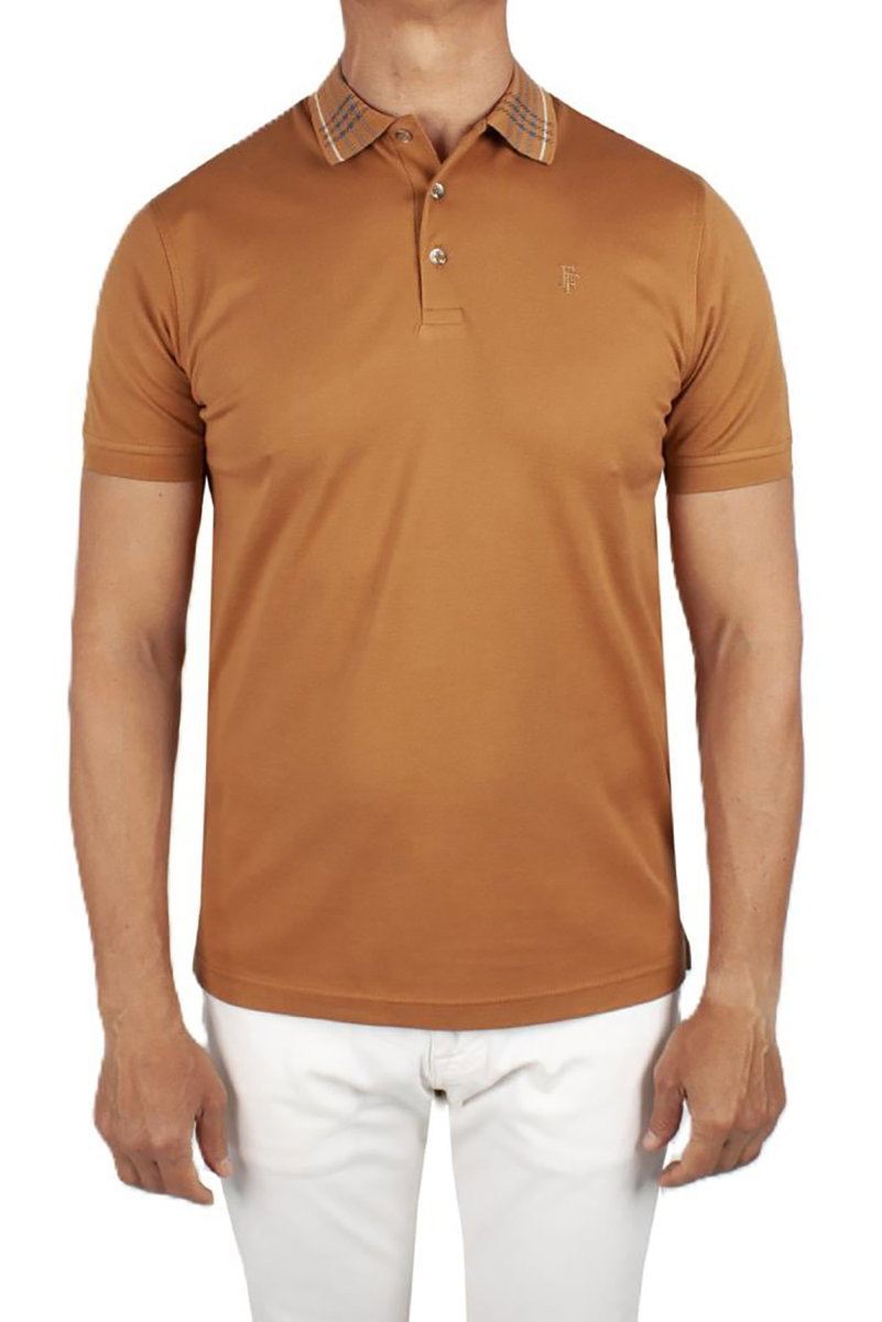 Formenti Erkek Polo Yaka %100 Pamuk T-Shirt FSP_1521 Kahverengi - 2