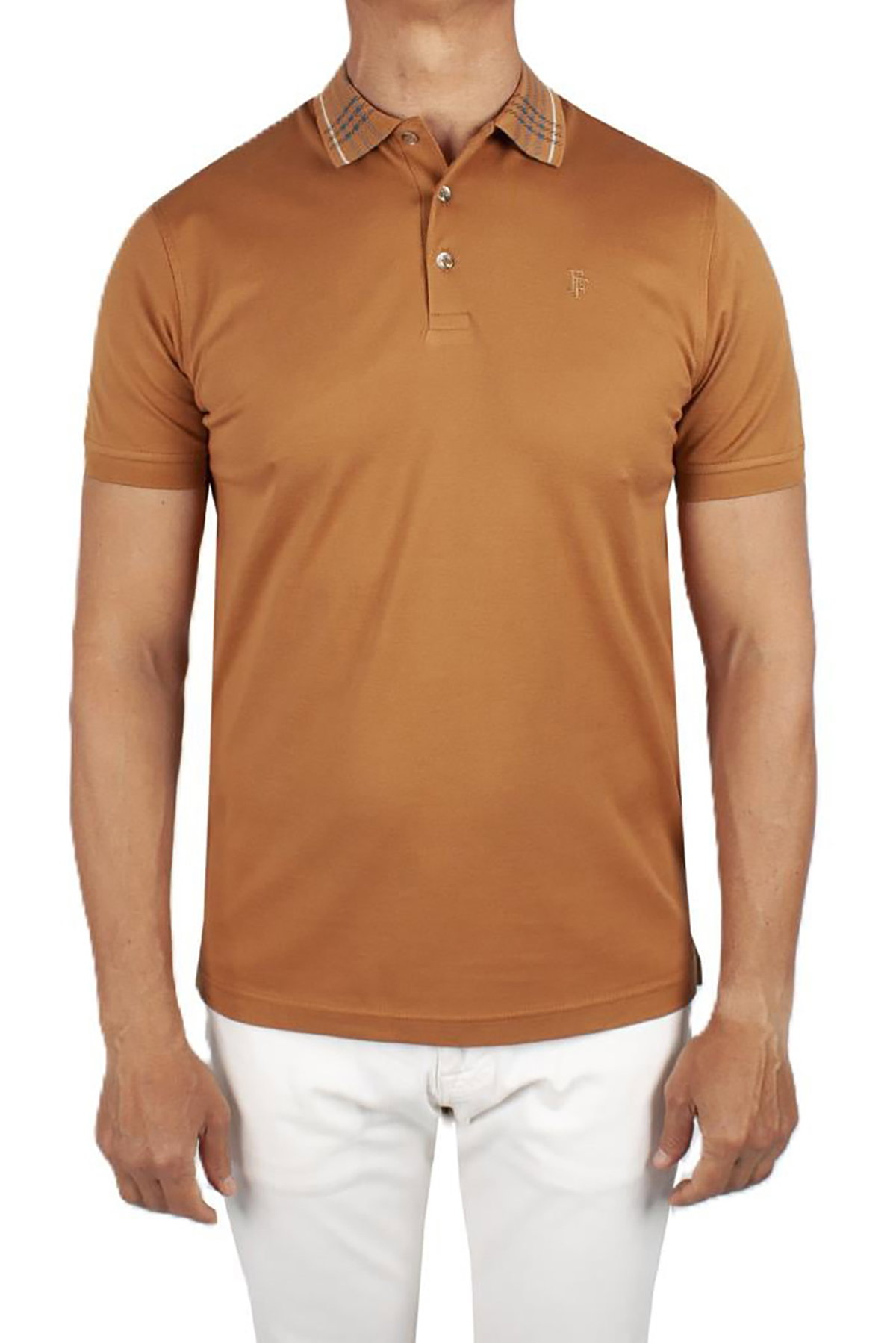 Formenti Erkek Polo Yaka %100 Pamuk T-Shirt FSP_1521 Kahverengi - 2