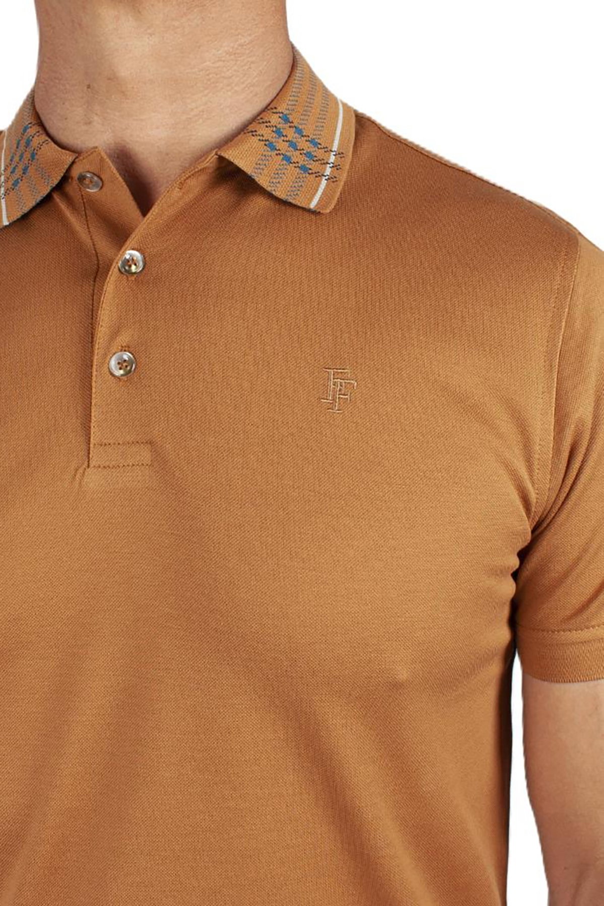 Formenti Erkek Polo Yaka %100 Pamuk T-Shirt FSP_1521 Kahverengi - 3