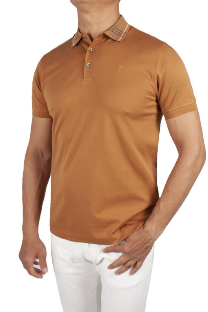 Formenti Erkek Polo Yaka %100 Pamuk T-Shirt FSP_1521 Kahverengi - 4