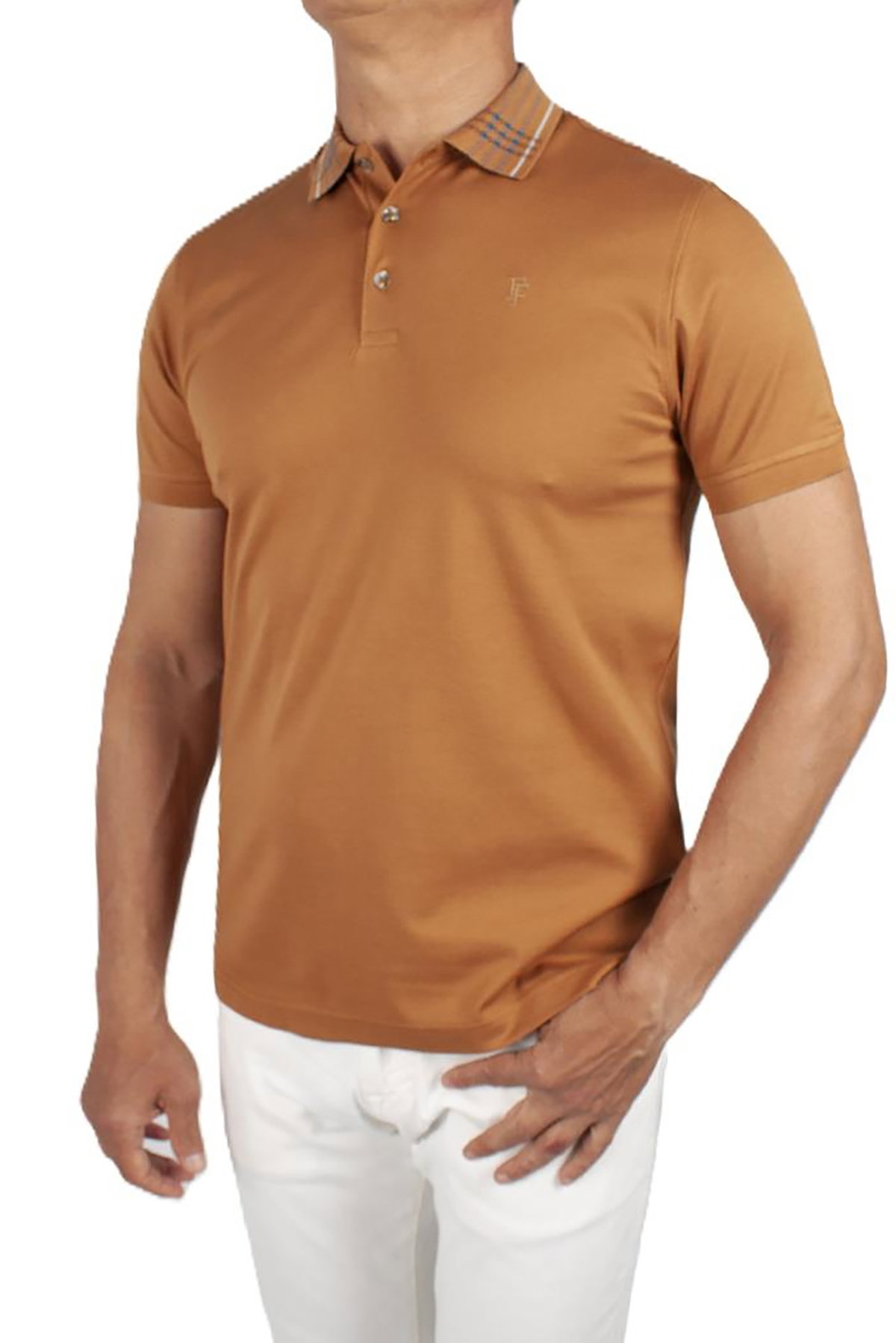 Formenti Erkek Polo Yaka %100 Pamuk T-Shirt FSP_1521 Kahverengi - 4