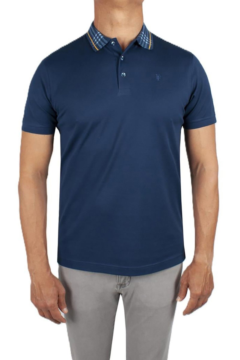 Formenti Erkek Polo Yaka %100 Pamuk T-Shirt FSP_1521 Lacivert - Formenti