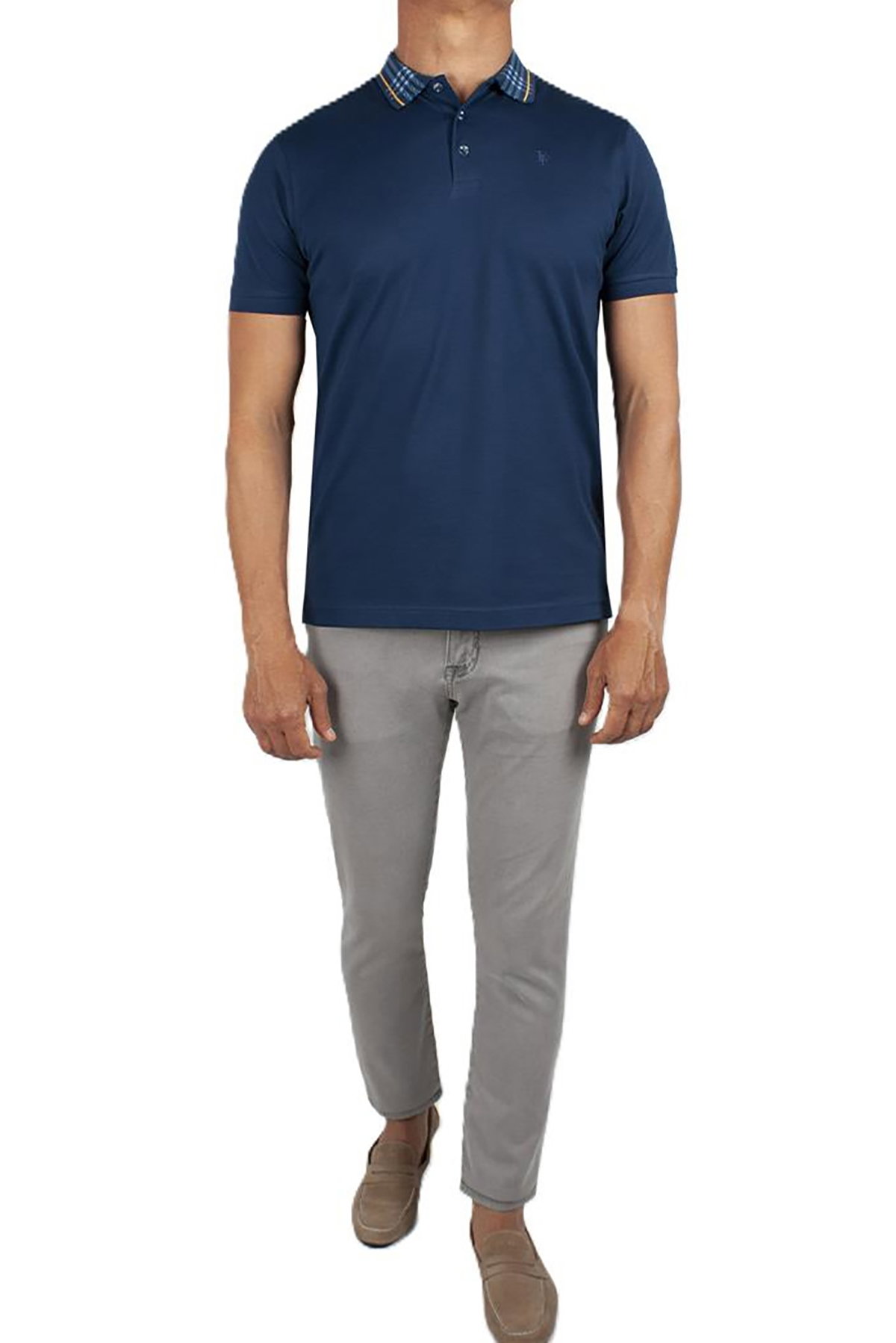 Formenti Erkek Polo Yaka %100 Pamuk T-Shirt FSP_1521 Lacivert - 2