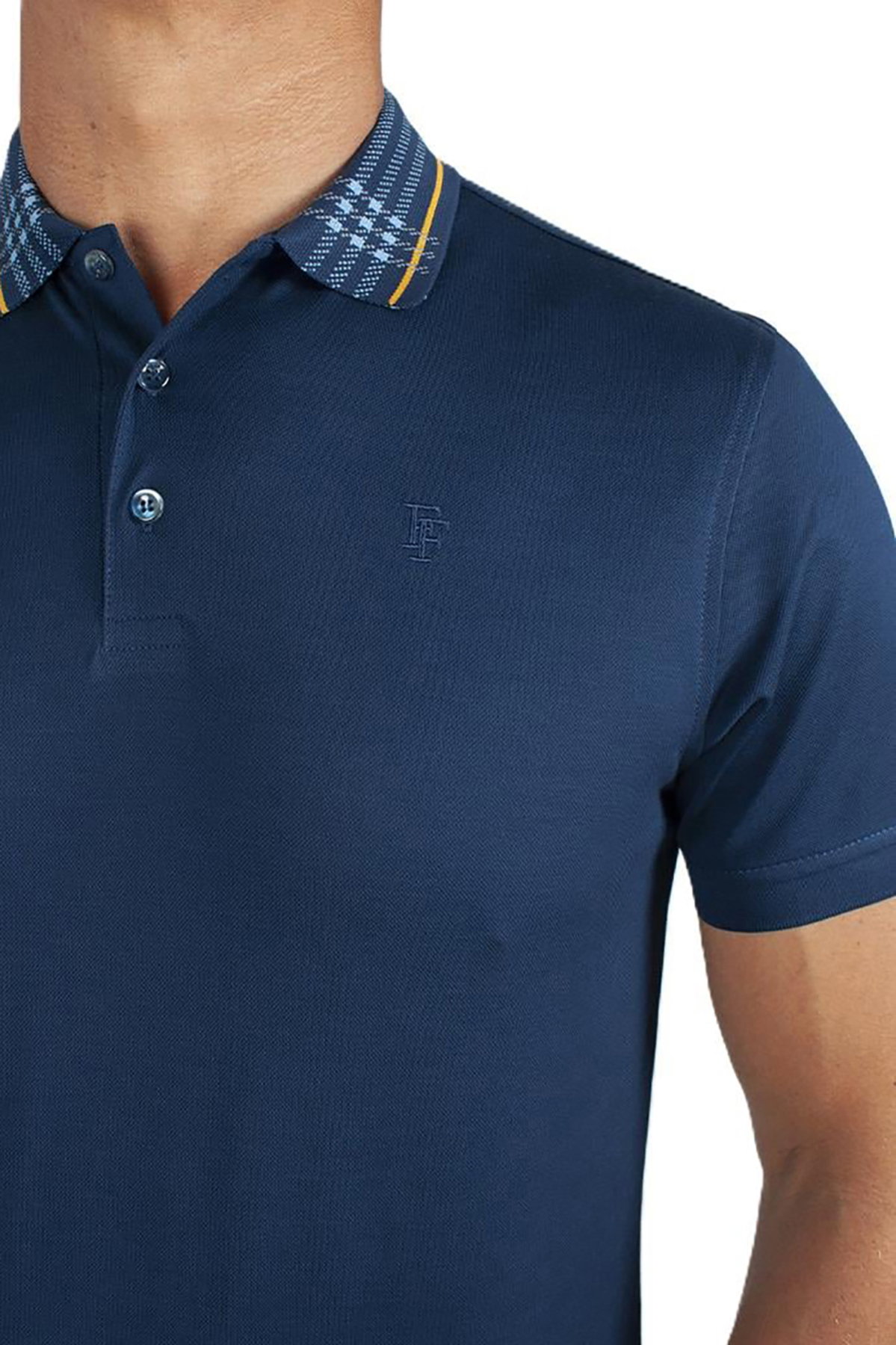 Formenti Erkek Polo Yaka %100 Pamuk T-Shirt FSP_1521 Lacivert - 3
