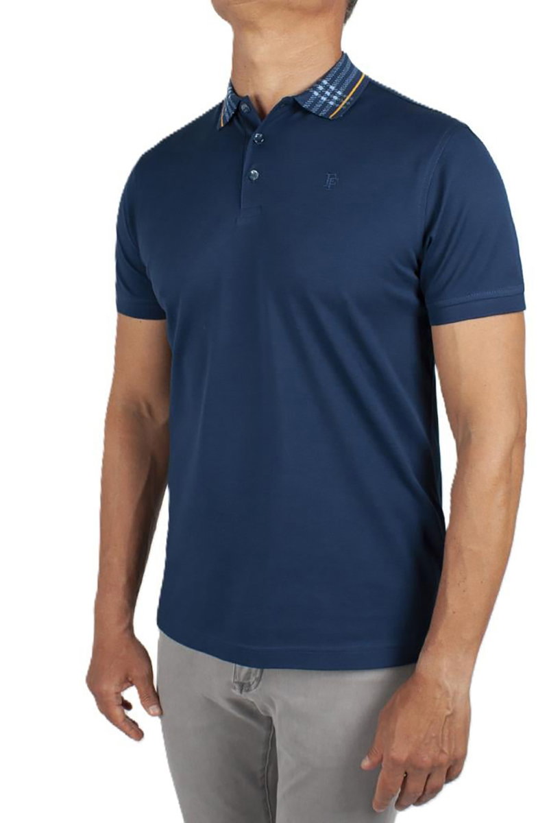 Formenti Erkek Polo Yaka %100 Pamuk T-Shirt FSP_1521 Lacivert - 4