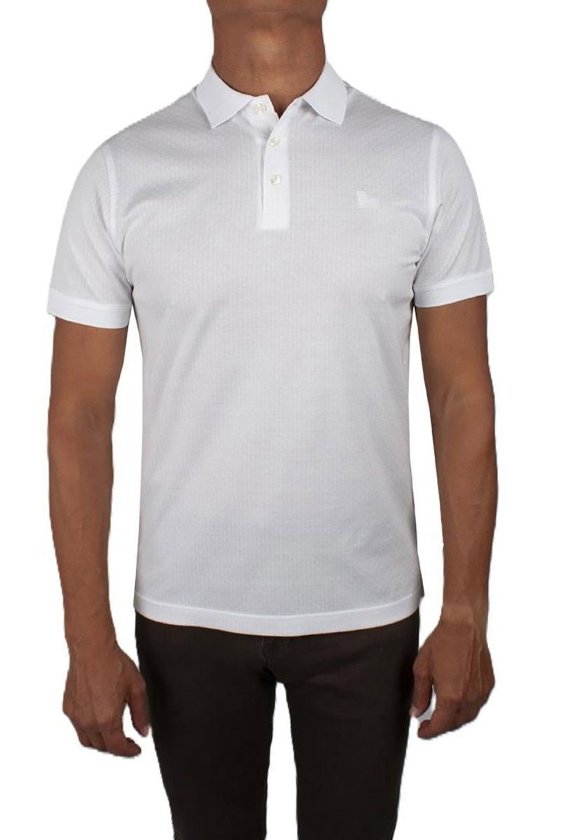 Formenti Erkek Polo Yaka %100 Pamuk T-Shirt FSP_1528 Beyaz - Formenti