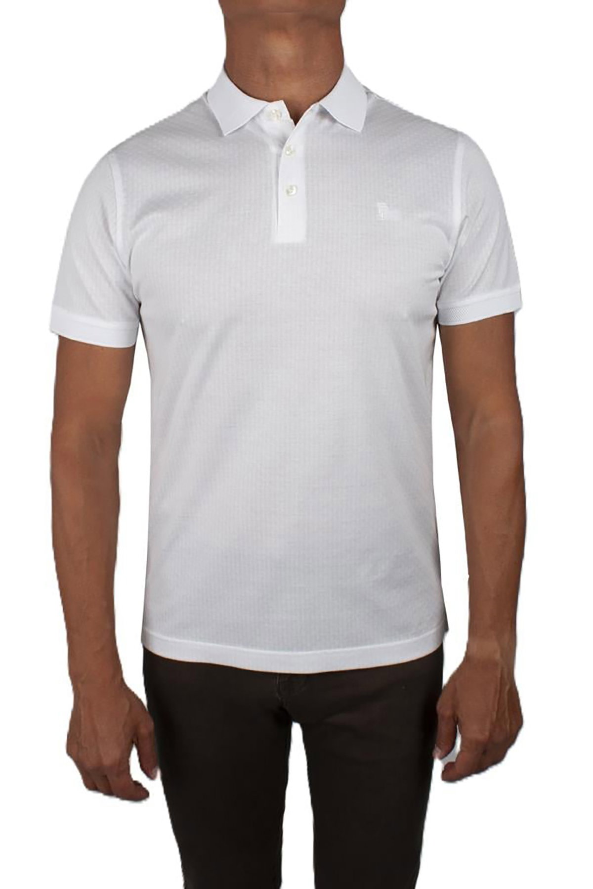Formenti Erkek Polo Yaka %100 Pamuk T-Shirt FSP_1528 Beyaz - 1