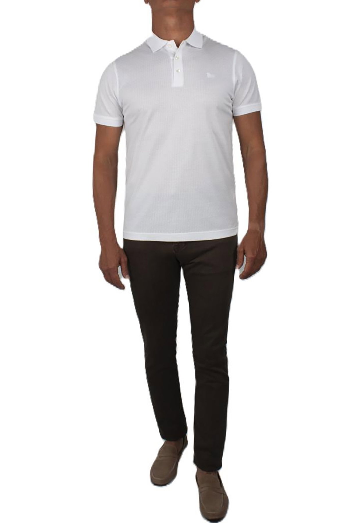 Formenti Erkek Polo Yaka %100 Pamuk T-Shirt FSP_1528 Beyaz - 2