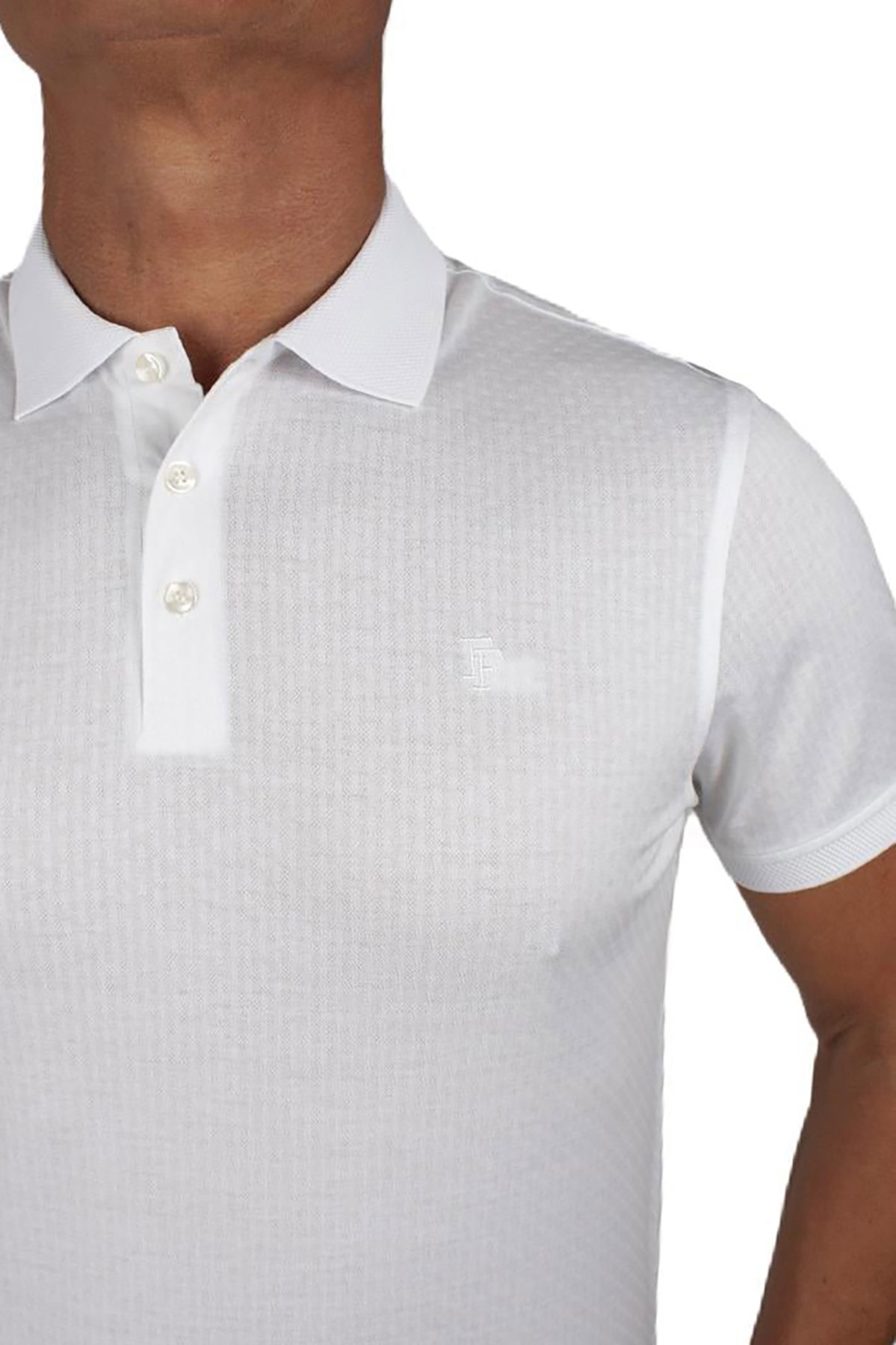 Formenti Erkek Polo Yaka %100 Pamuk T-Shirt FSP_1528 Beyaz - 3
