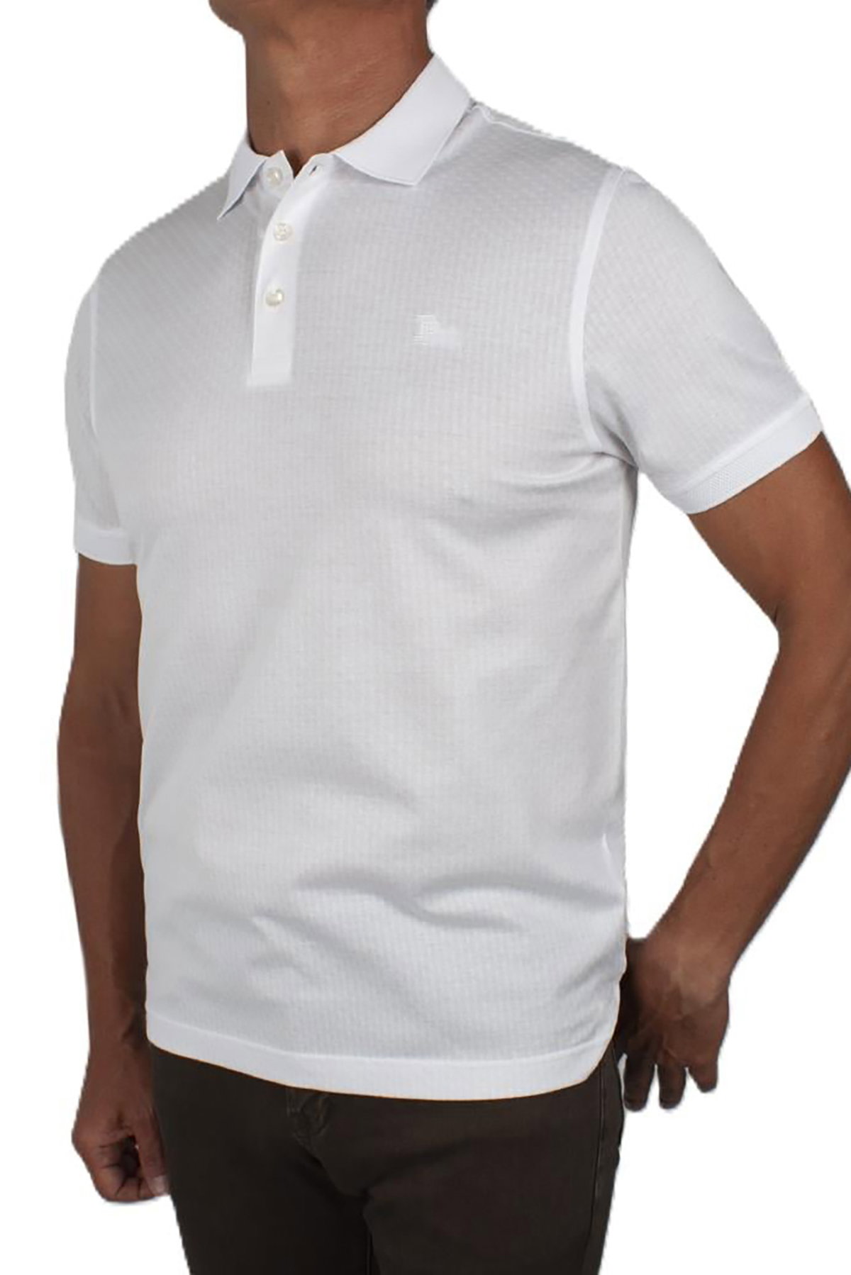 Formenti Erkek Polo Yaka %100 Pamuk T-Shirt FSP_1528 Beyaz - 4