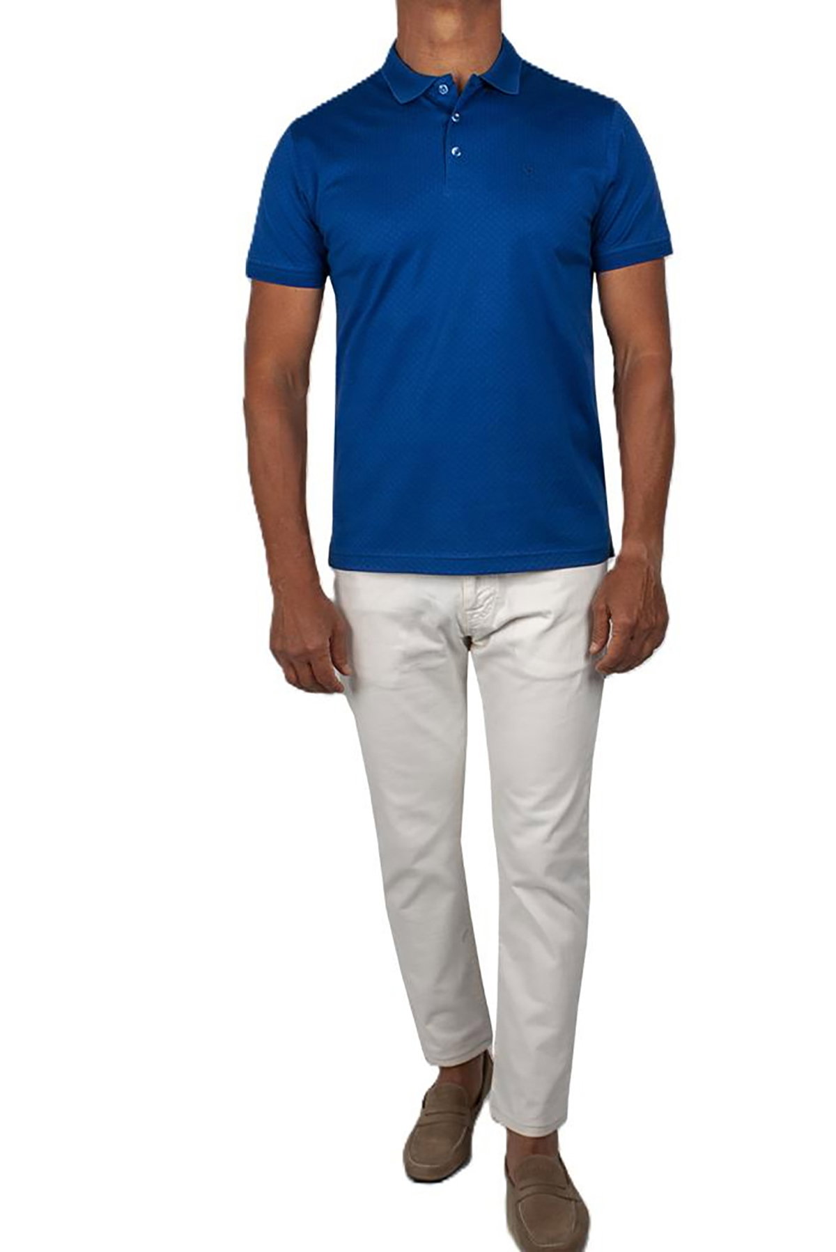 Formenti Erkek Polo Yaka %100 Pamuk T-Shirt FSP_1528 Saks - 2