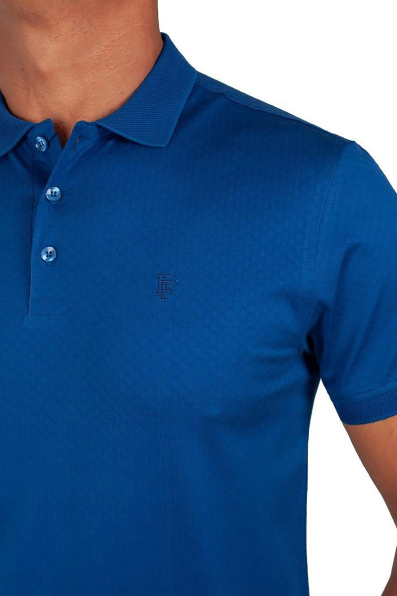 Formenti Erkek Polo Yaka %100 Pamuk T-Shirt FSP_1528 Saks - 3