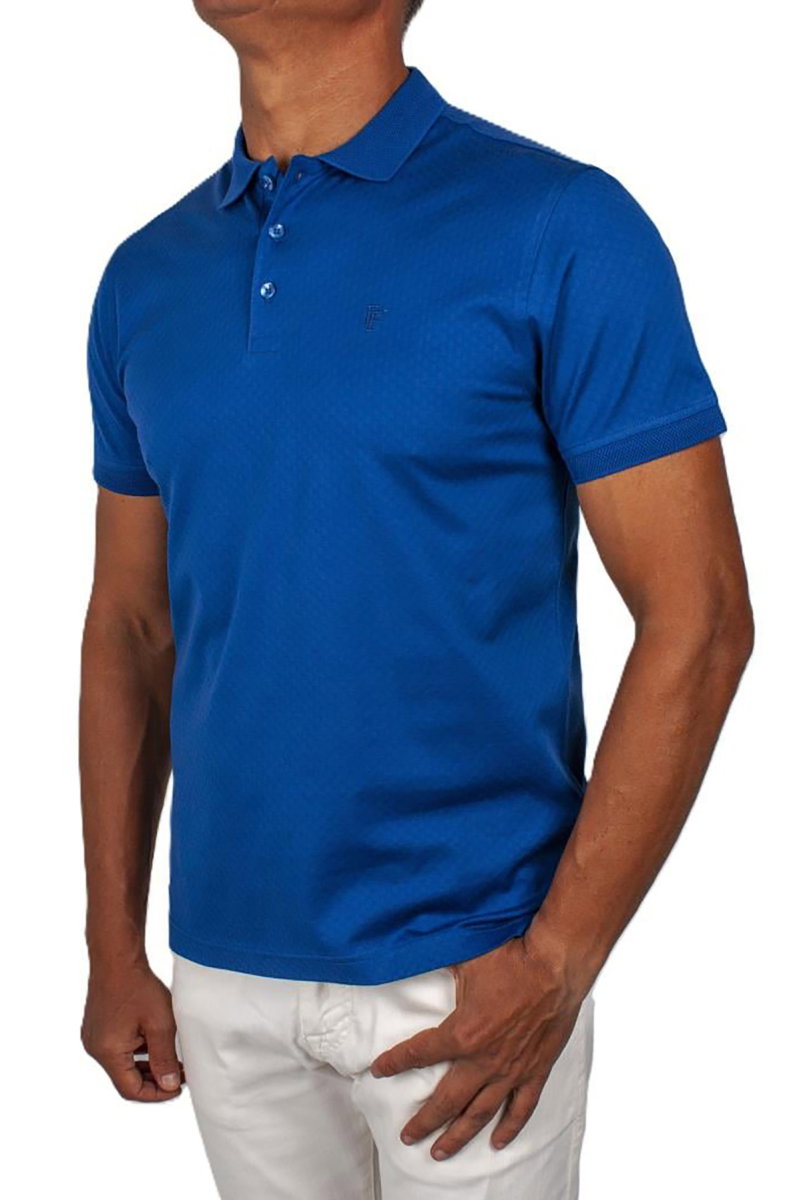 Formenti Erkek Polo Yaka %100 Pamuk T-Shirt FSP_1528 Saks - 4