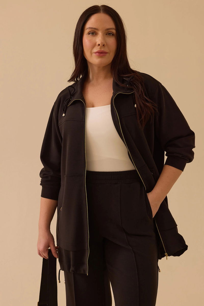 Galaxi Kadın Büyük Beden Bol Paça Eşofman Altı 4018 Siyah - 2