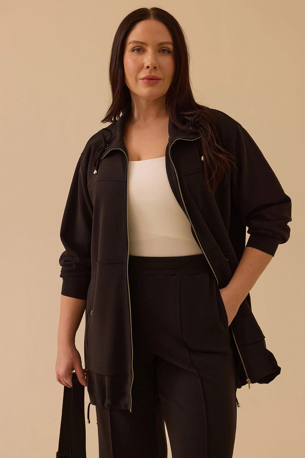 Galaxi Kadın Büyük Beden Bol Paça Eşofman Altı 4018 Siyah - 2