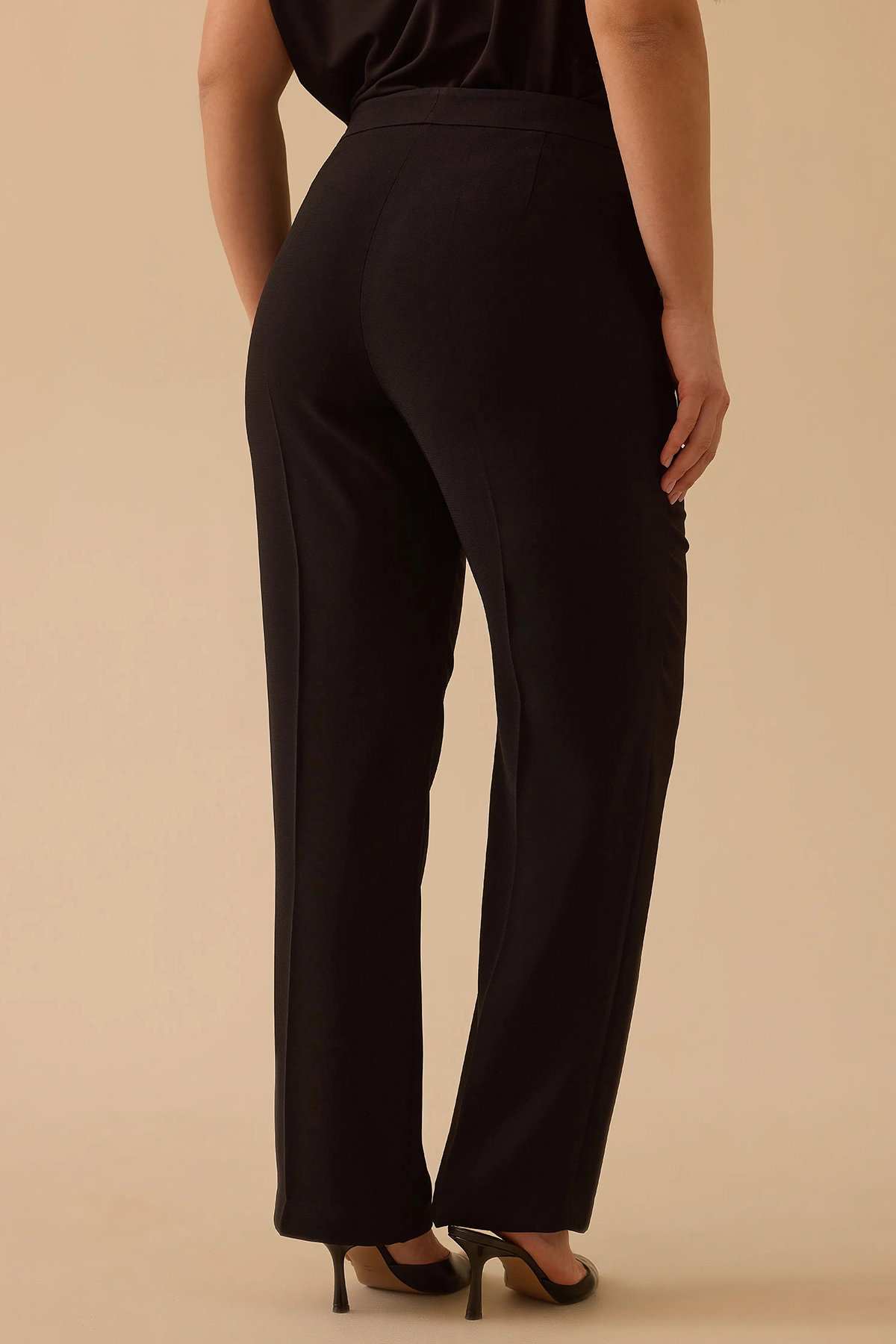 Galaxi Kadın Büyük Beden Cepli Tam Boy Pantolon 4009 Siyah - 4