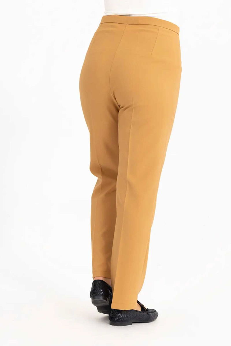 Galaxi Kadın Büyük Beden Klasik Kesim Pantolon 3051034 Camel - 5