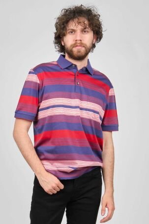Gallus Erkek Cep Detaylı Blok Desenli Polo Yaka T-Shirt 1194176 Kırmızı - 3