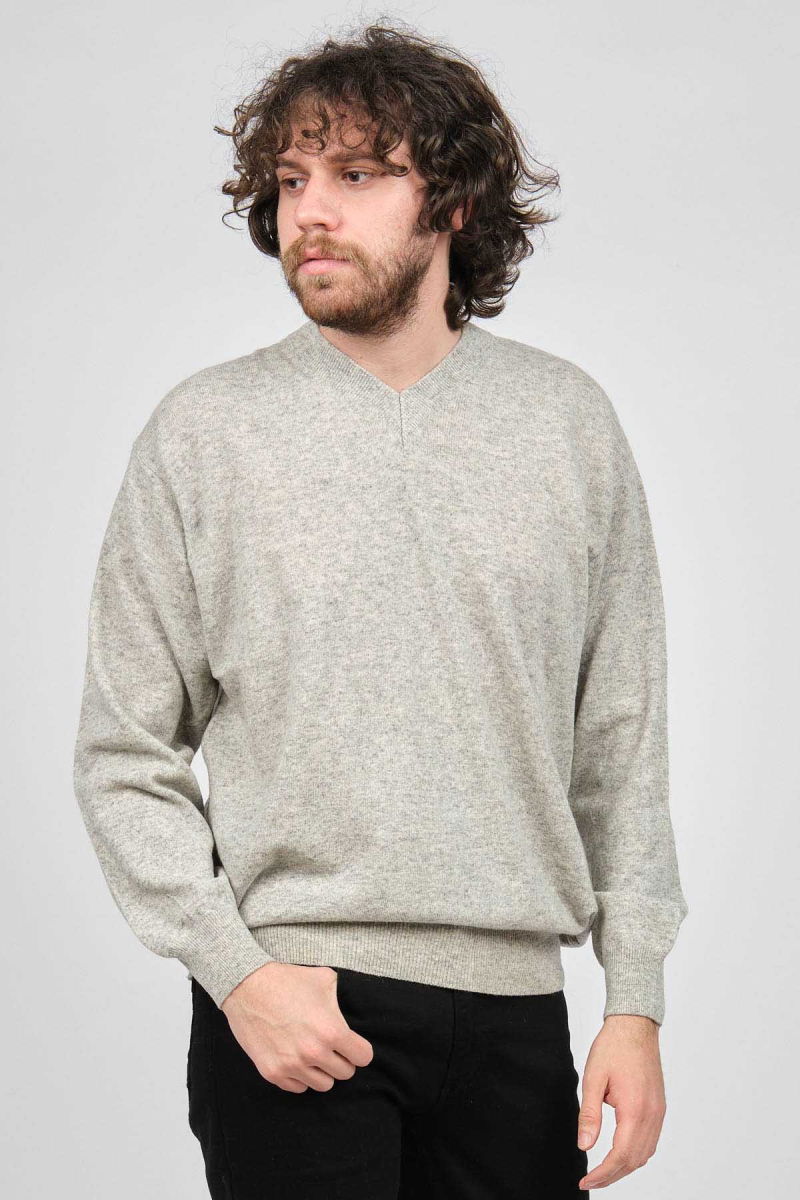 Ida Erkek Lambswool V Yaka Kazak 0593130 Gri 