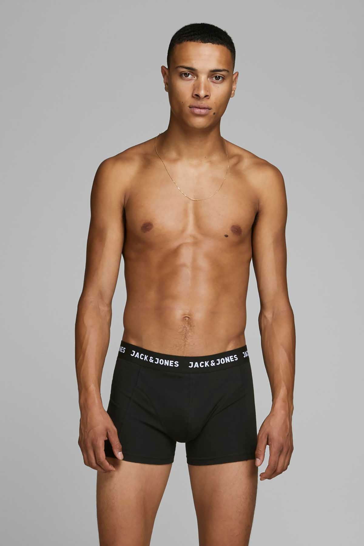 Jack & Jones Erkek 3'lü Boxer 63412171944 Siyah - 2