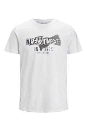 Jack & Jones Erkek Baskılı Bisiklet Yaka T-Shirt 63412205944 Ekru - 7