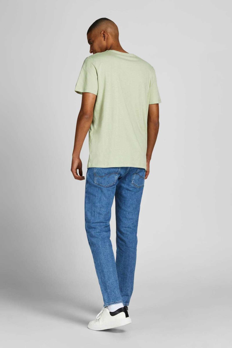 Jack & Jones Erkek Baskılı Bisiklet Yaka T-Shirt 63412205944 Yeşil - 4