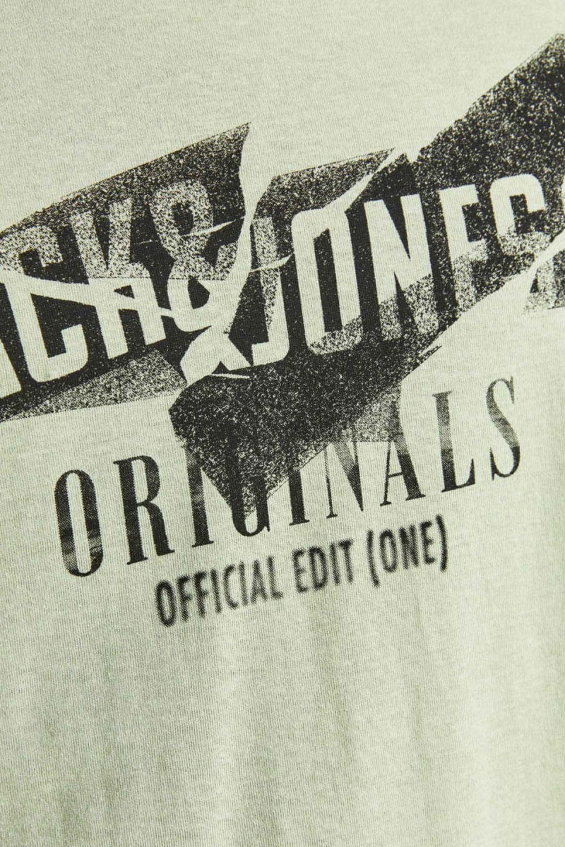 Jack & Jones Erkek Baskılı Bisiklet Yaka T-Shirt 63412205944 Yeşil - 5