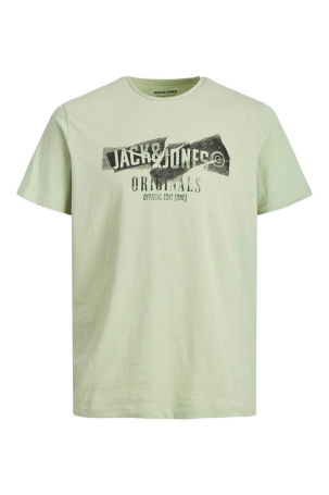 Jack & Jones Erkek Baskılı Bisiklet Yaka T-Shirt 63412205944 Yeşil - 7