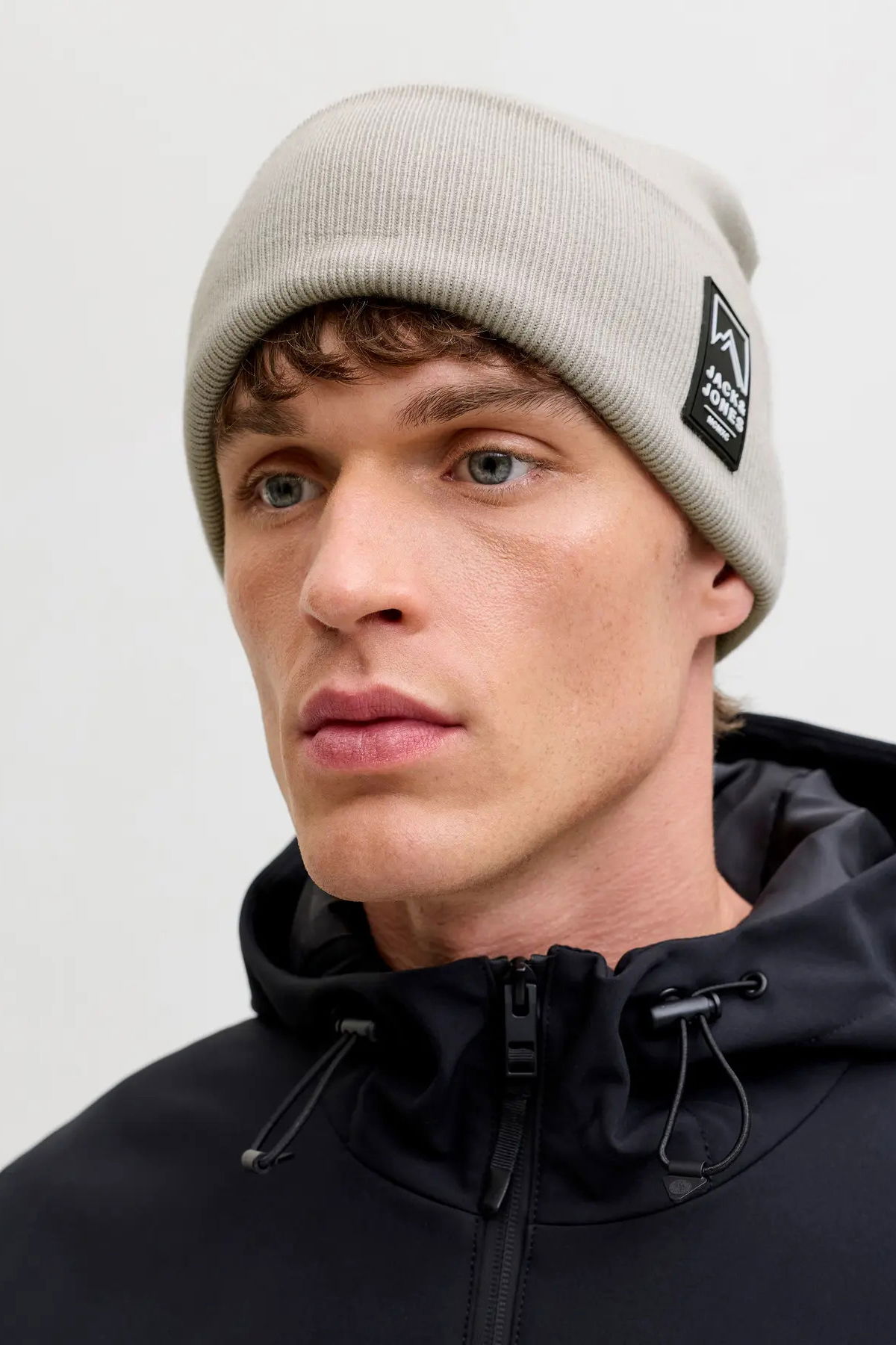 Jack & Jones Erkek Jacalpes Logo Detaylı Örme Bere 12286472 Gri - 2