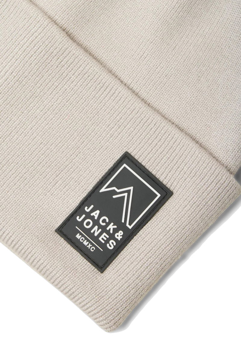 Jack & Jones Erkek Jacalpes Logo Detaylı Örme Bere 12286472 Gri - 3