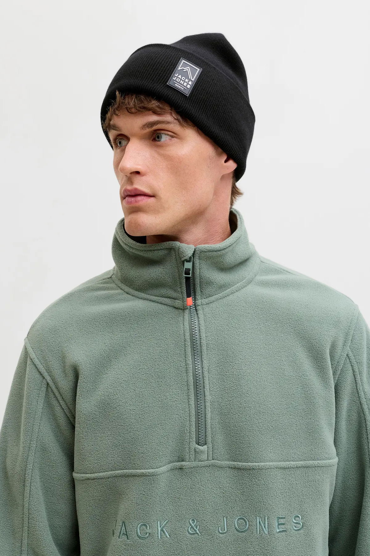 Jack & Jones Erkek Jacalpes Logo Detaylı Örme Bere 12286472 Siyah - 1