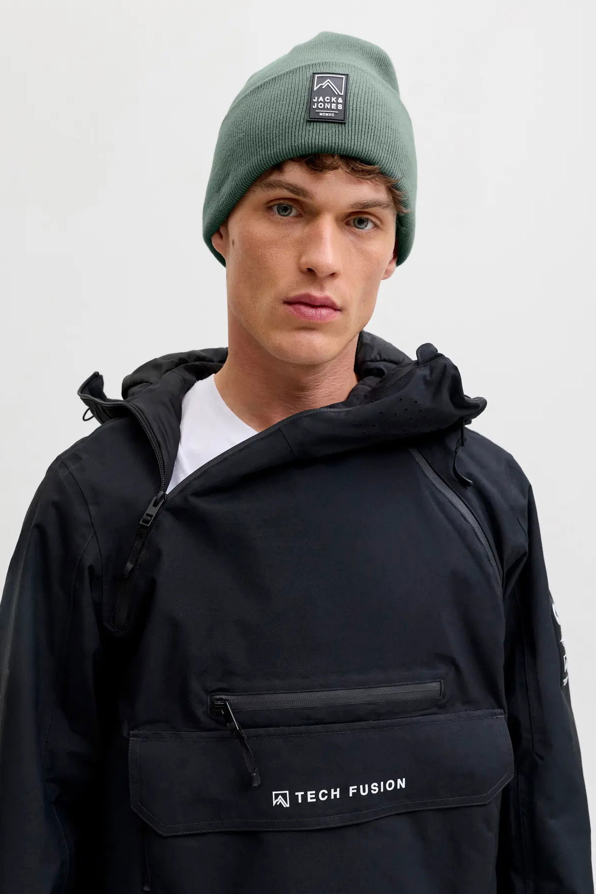 Jack & Jones Erkek Jacalpes Logo Detaylı Örme Bere 12286472 Yeşil - 1