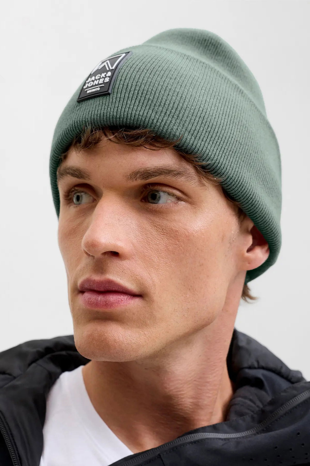 Jack & Jones Erkek Jacalpes Logo Detaylı Örme Bere 12286472 Yeşil - 2