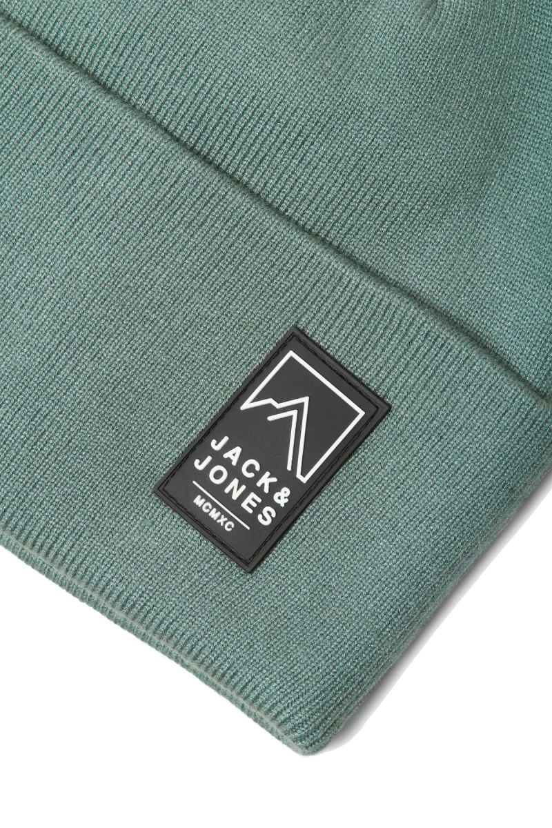 Jack & Jones Erkek Jacalpes Logo Detaylı Örme Bere 12286472 Yeşil - 3