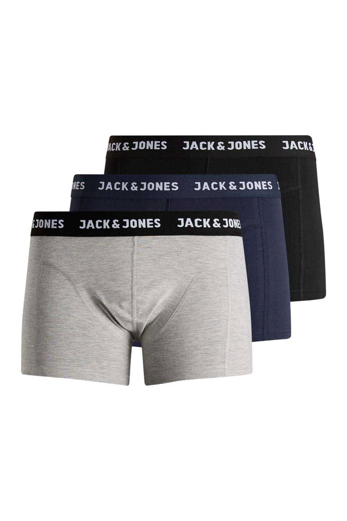 Jack & Jones Erkek Jacanthony 3'lü Boxer 12160750 Siyah - 1