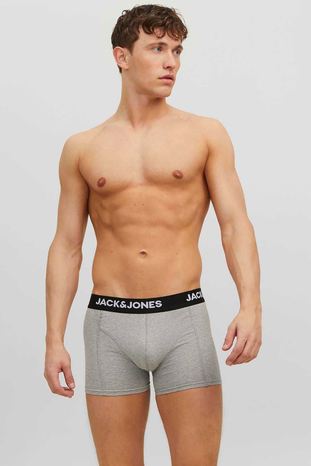 Jack & Jones Erkek Jacanthony 3'lü Boxer 12160750 Siyah - 3