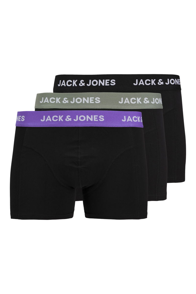 Jack & Jones Erkek Jacaxel 3'lü Boxer 12268482 Siyah - 1