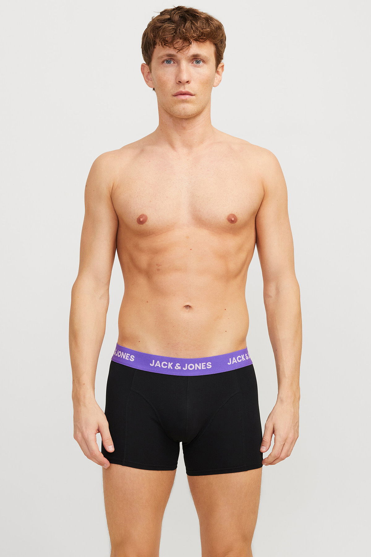 Jack & Jones Erkek Jacaxel 3'lü Boxer 12268482 Siyah - 2