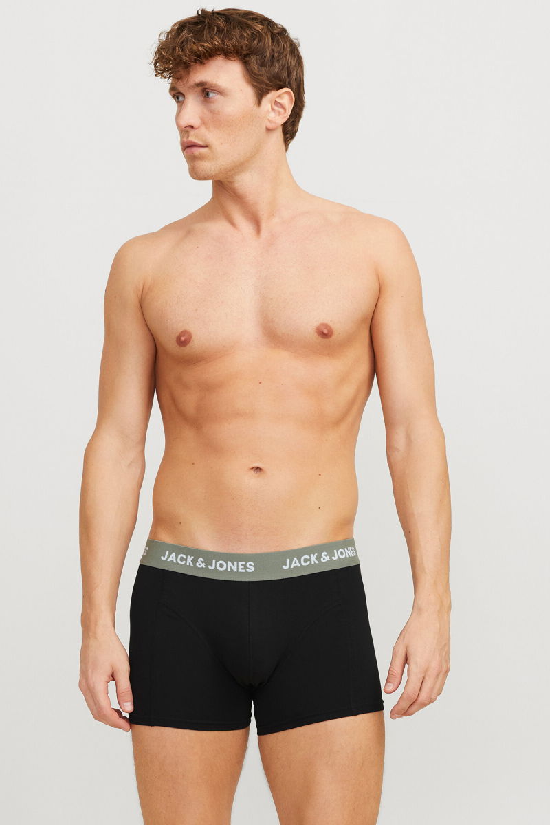 Jack & Jones Erkek Jacaxel 3'lü Boxer 12268482 Siyah - 3