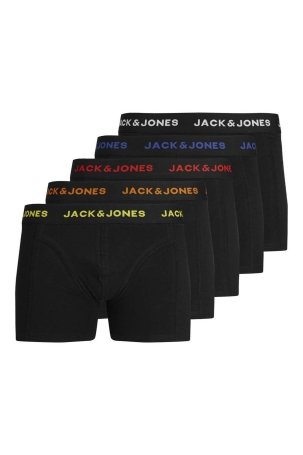 Jack & Jones Erkek Jacblack 5'li Boxer 12242494 Siyah 